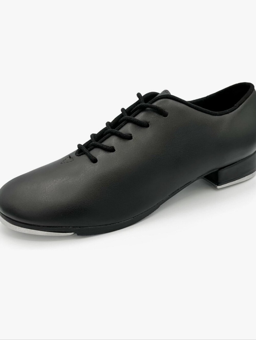 Women's Black Lace-Up Tap Flats